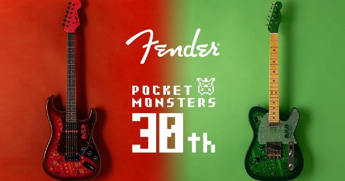 老舗ギターブランドFenderが『ポケモン 赤・緑』とコラボ、本体にまさかの“あの機能”の画像