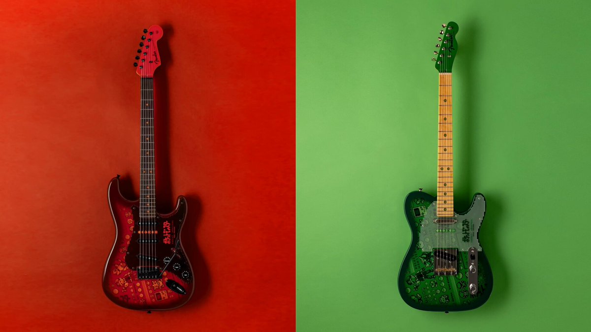 老舗ギターブランドFenderが『ポケモン 赤・緑』とコラボ、本体にまさかの“あの機能”(公式Xの投稿の画像)